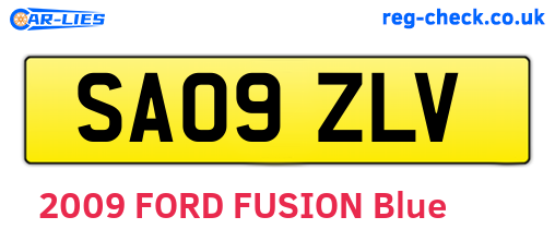 SA09ZLV are the vehicle registration plates.