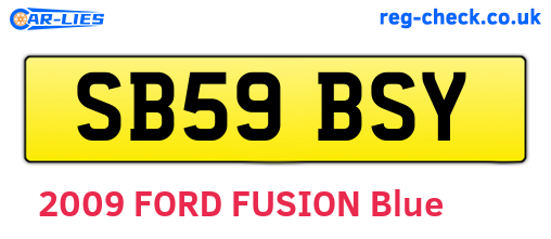 SB59BSY are the vehicle registration plates.