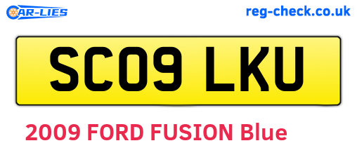 SC09LKU are the vehicle registration plates.