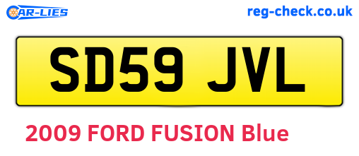 SD59JVL are the vehicle registration plates.