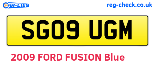 SG09UGM are the vehicle registration plates.