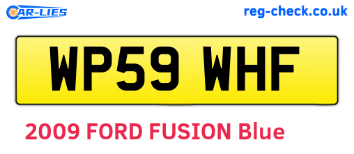 WP59WHF are the vehicle registration plates.