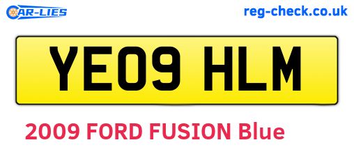 YE09HLM are the vehicle registration plates.