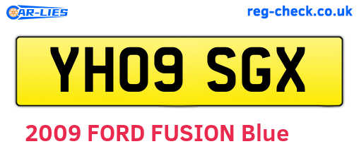 YH09SGX are the vehicle registration plates.