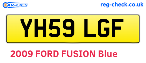 YH59LGF are the vehicle registration plates.