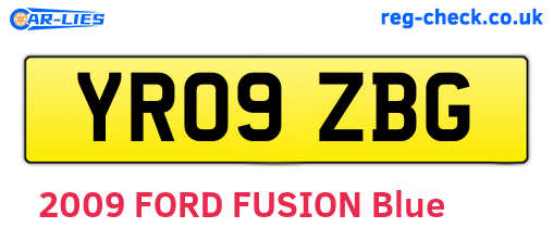 YR09ZBG are the vehicle registration plates.
