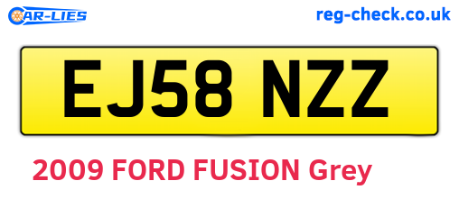 EJ58NZZ are the vehicle registration plates.