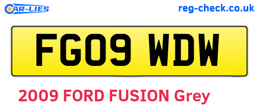 FG09WDW are the vehicle registration plates.