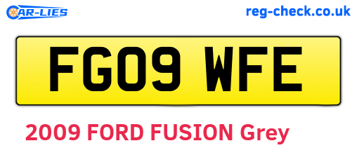 FG09WFE are the vehicle registration plates.
