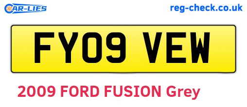 FY09VEW are the vehicle registration plates.