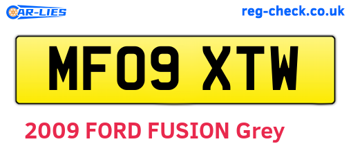 MF09XTW are the vehicle registration plates.