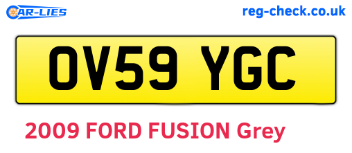 OV59YGC are the vehicle registration plates.