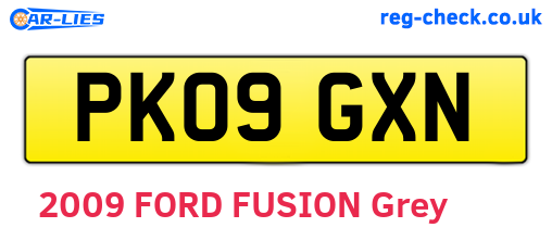 PK09GXN are the vehicle registration plates.