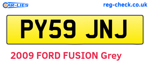 PY59JNJ are the vehicle registration plates.