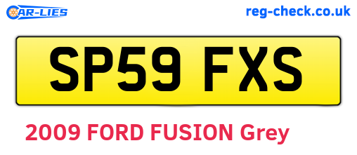 SP59FXS are the vehicle registration plates.