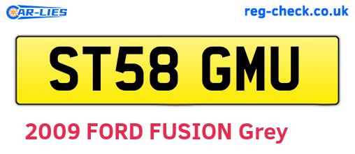 ST58GMU are the vehicle registration plates.