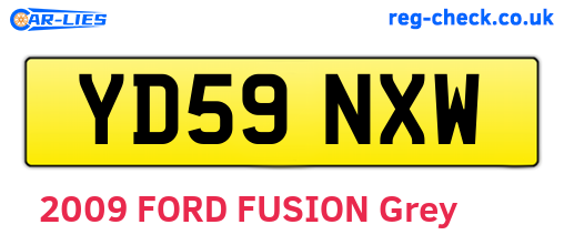 YD59NXW are the vehicle registration plates.