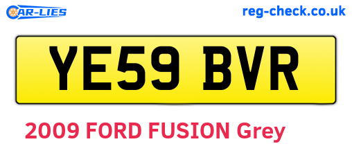 YE59BVR are the vehicle registration plates.