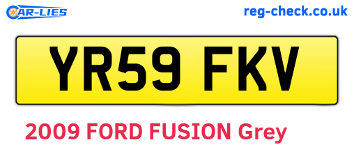 YR59FKV are the vehicle registration plates.