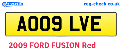 AO09LVE are the vehicle registration plates.