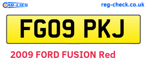 FG09PKJ are the vehicle registration plates.