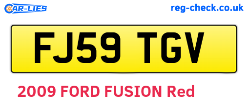 FJ59TGV are the vehicle registration plates.