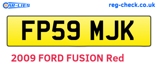 FP59MJK are the vehicle registration plates.