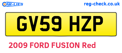 GV59HZP are the vehicle registration plates.