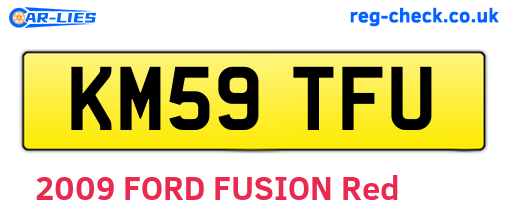 KM59TFU are the vehicle registration plates.