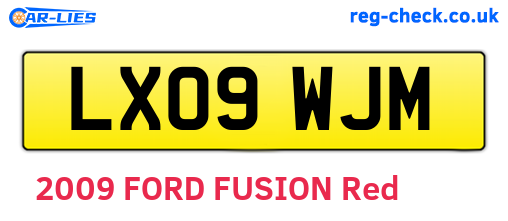 LX09WJM are the vehicle registration plates.