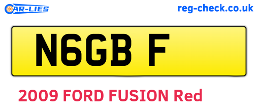 N6GBF are the vehicle registration plates.