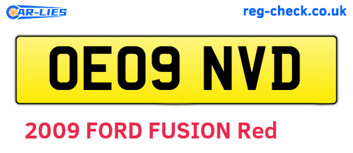 OE09NVD are the vehicle registration plates.