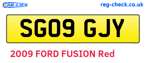 SG09GJY are the vehicle registration plates.
