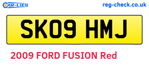 SK09HMJ are the vehicle registration plates.