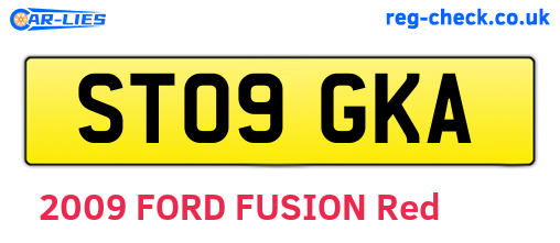ST09GKA are the vehicle registration plates.