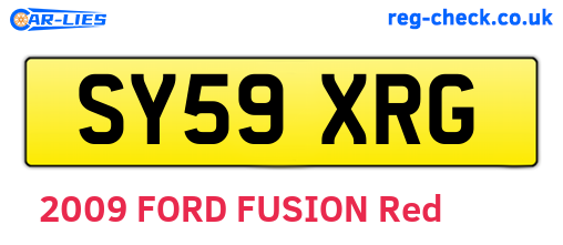 SY59XRG are the vehicle registration plates.