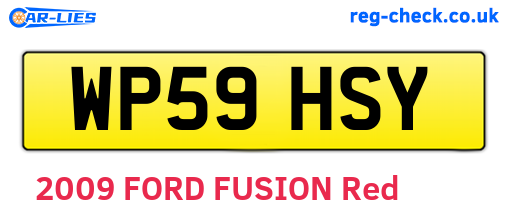 WP59HSY are the vehicle registration plates.