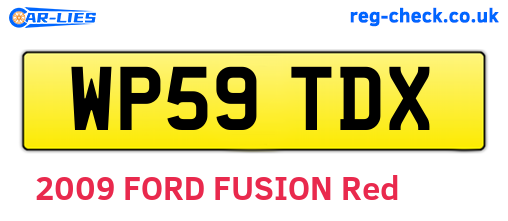 WP59TDX are the vehicle registration plates.
