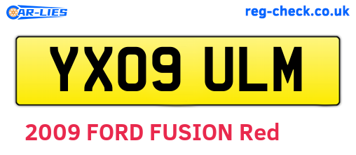 YX09ULM are the vehicle registration plates.