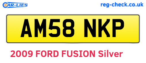 AM58NKP are the vehicle registration plates.