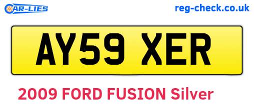 AY59XER are the vehicle registration plates.