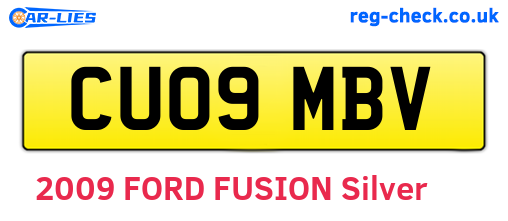 CU09MBV are the vehicle registration plates.