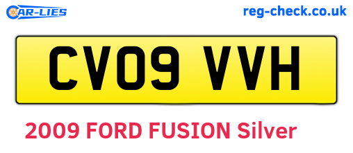 CV09VVH are the vehicle registration plates.