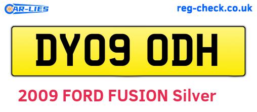 DY09ODH are the vehicle registration plates.