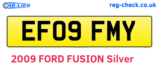 EF09FMY are the vehicle registration plates.