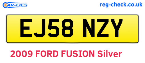 EJ58NZY are the vehicle registration plates.