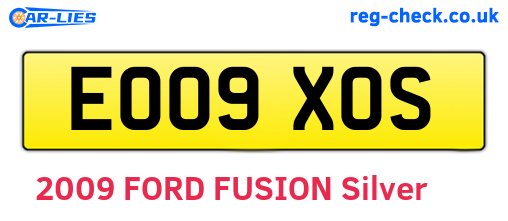 EO09XOS are the vehicle registration plates.