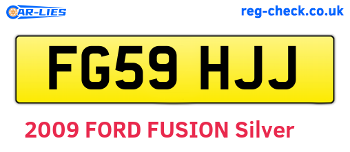 FG59HJJ are the vehicle registration plates.