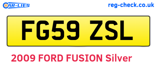 FG59ZSL are the vehicle registration plates.