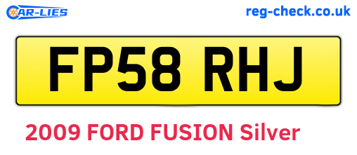 FP58RHJ are the vehicle registration plates.